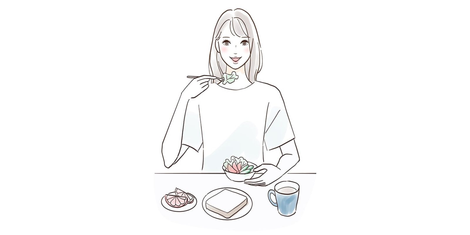 食事をする女性