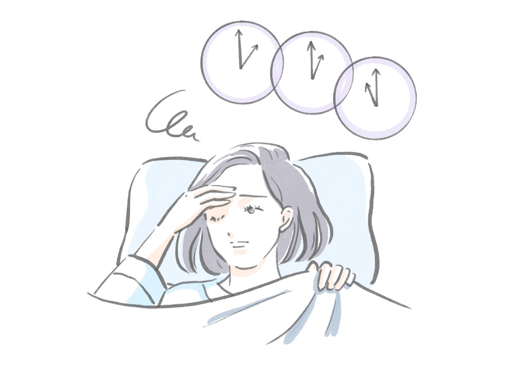 睡眠不足の女性